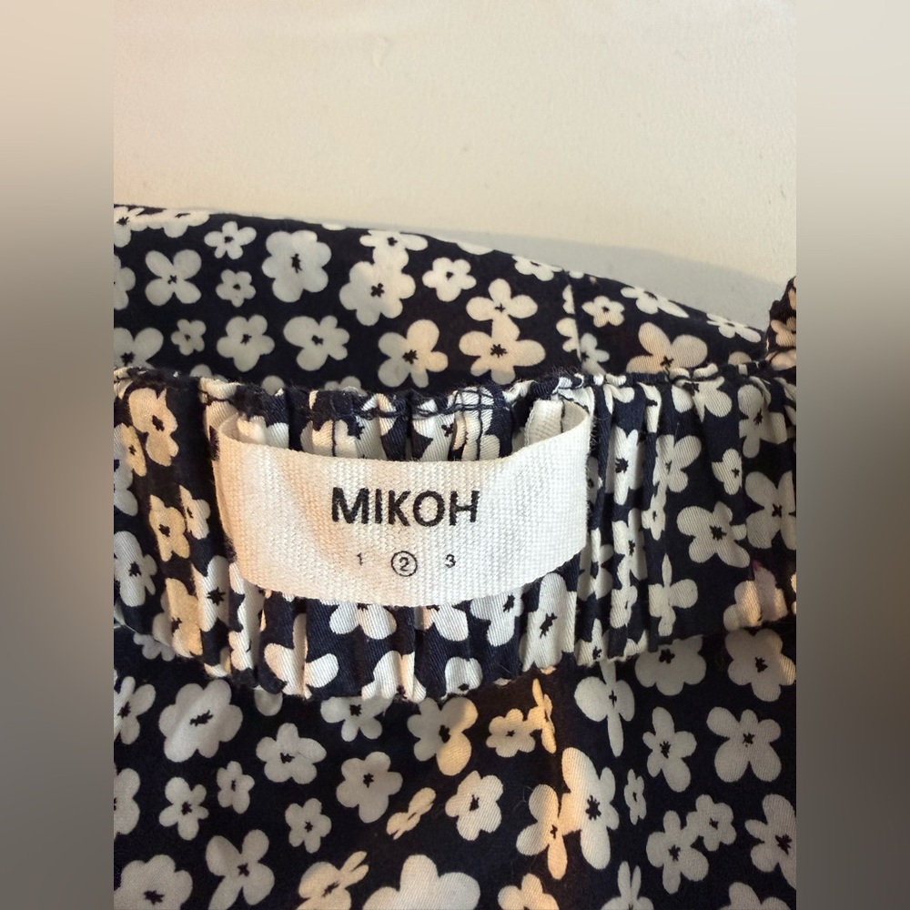Mikoh floral bleu and white crop top size 2 - Picture 6 of 9